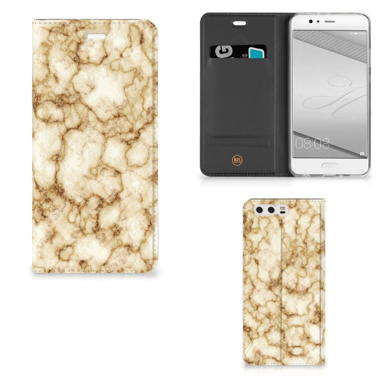 Huawei P10 Plus Standcase Marmer Goud