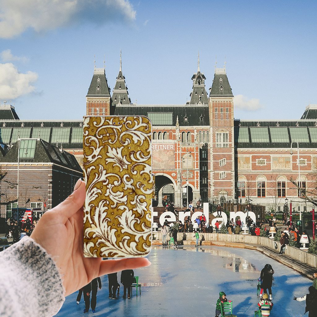 Wallet Case Samsung Galaxy A50 Barok Goud