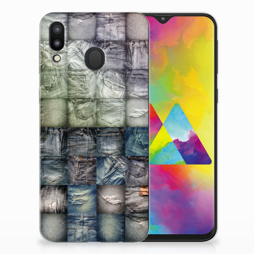 Silicone Back Cover Samsung Galaxy M20 (Power) Spijkerbroeken