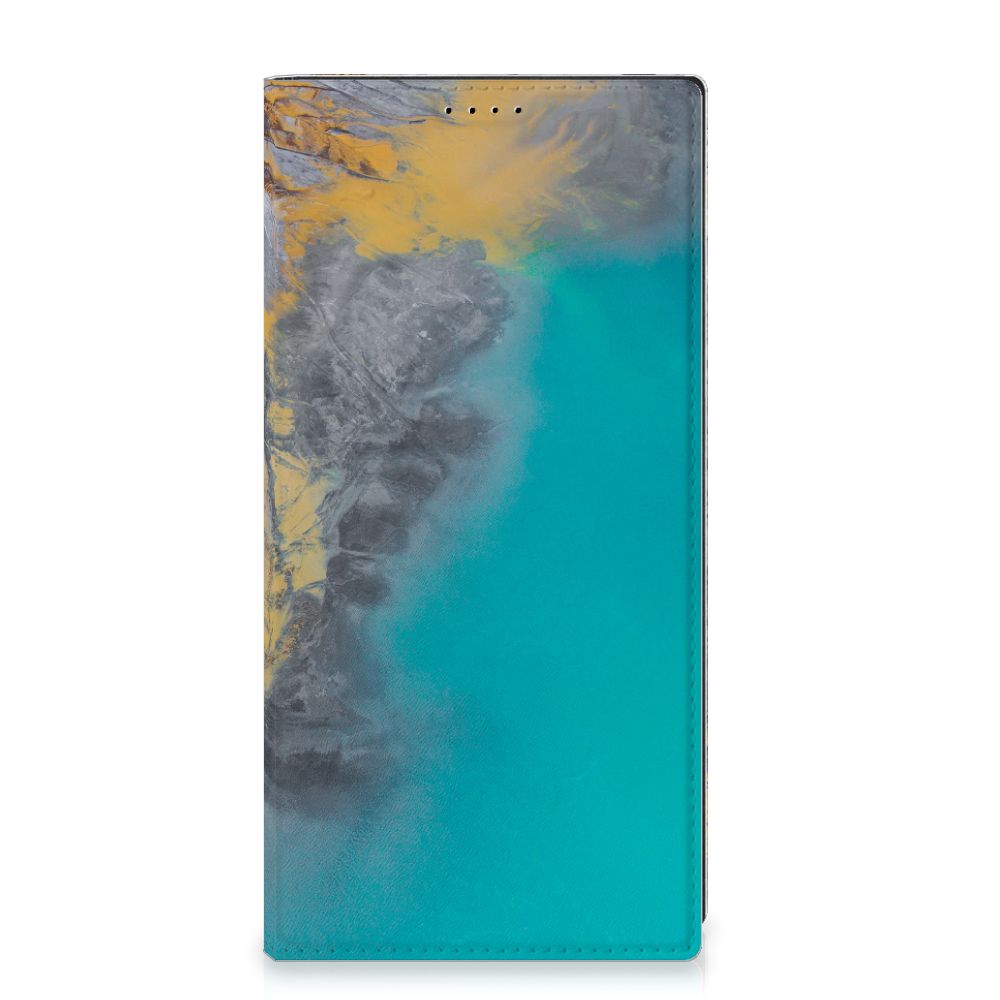Samsung Galaxy S23 Ultra Standcase Marble Blue Gold - B2C Telecom