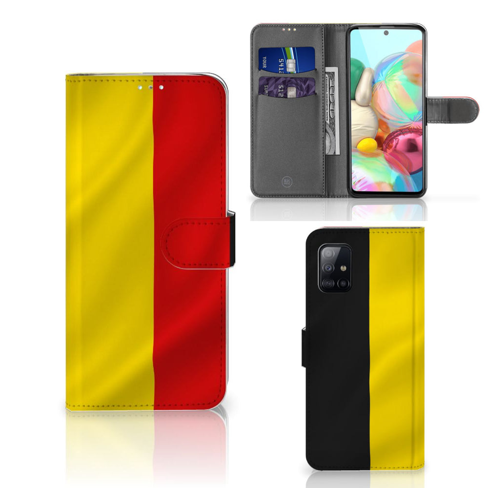 Samsung Galaxy A71 Bookstyle Case Belgische Vlag