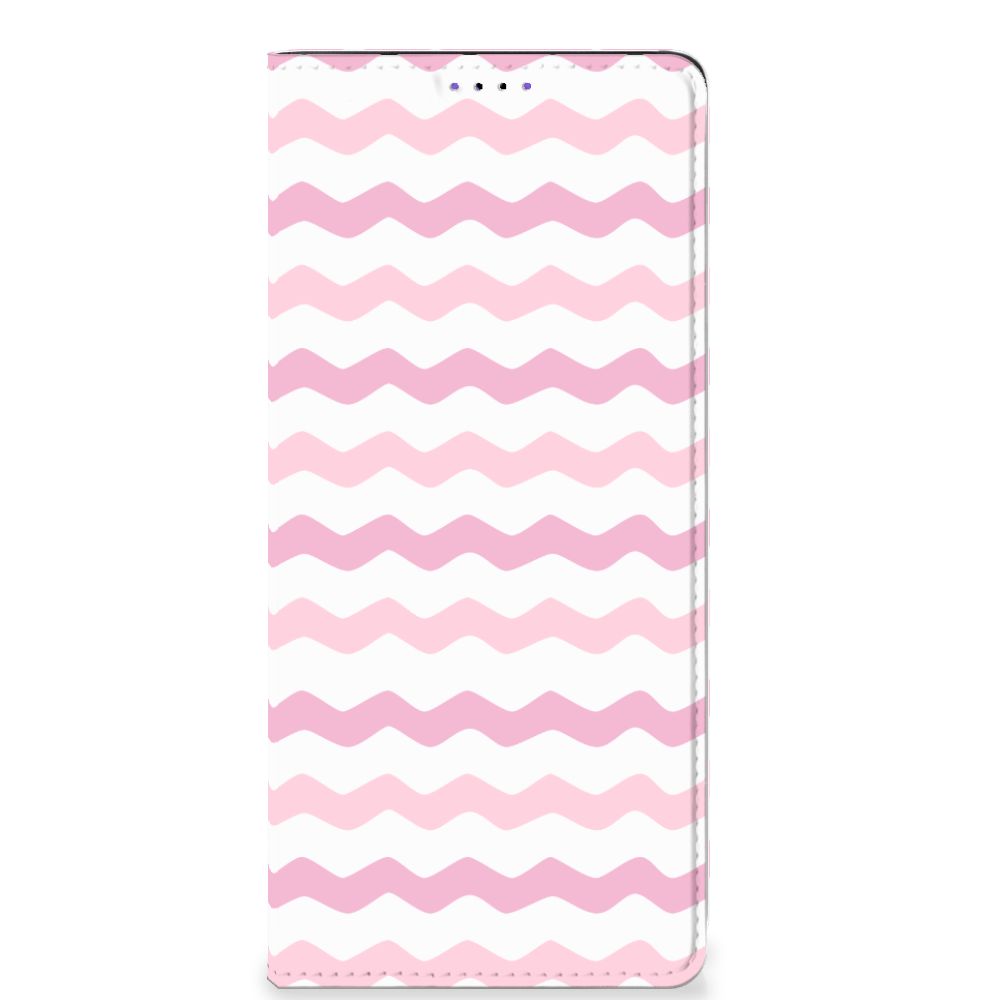 Samsung Galaxy A22 5G Hoesje met Magneet Waves Roze