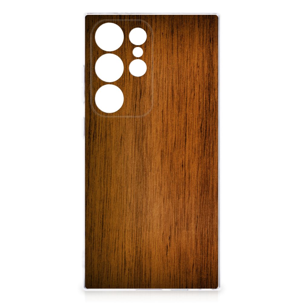 Samsung Galaxy S24 Ultra Bumper Hoesje Donker Hout