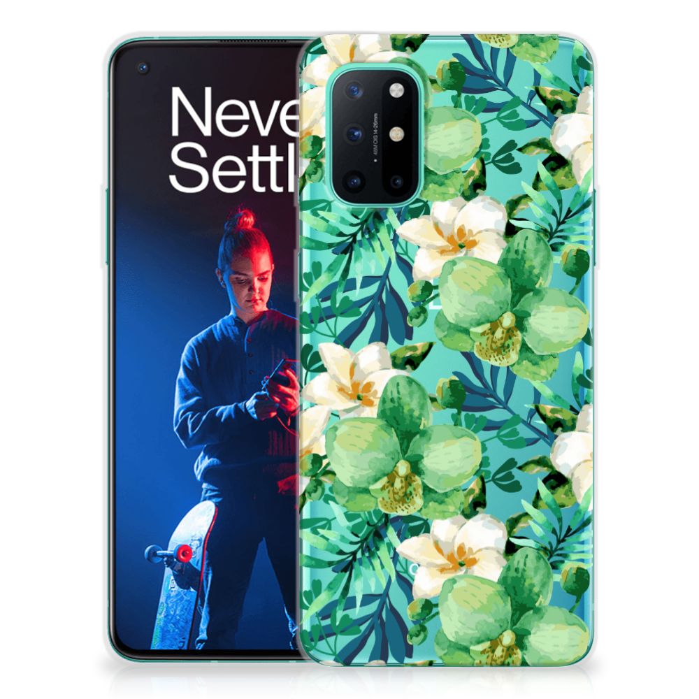 OnePlus 8T TPU Case Orchidee Groen B2C Telecom
