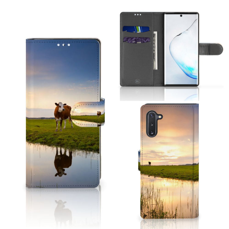 Samsung Galaxy Note 10 Telefoonhoesje met Pasjes Koe