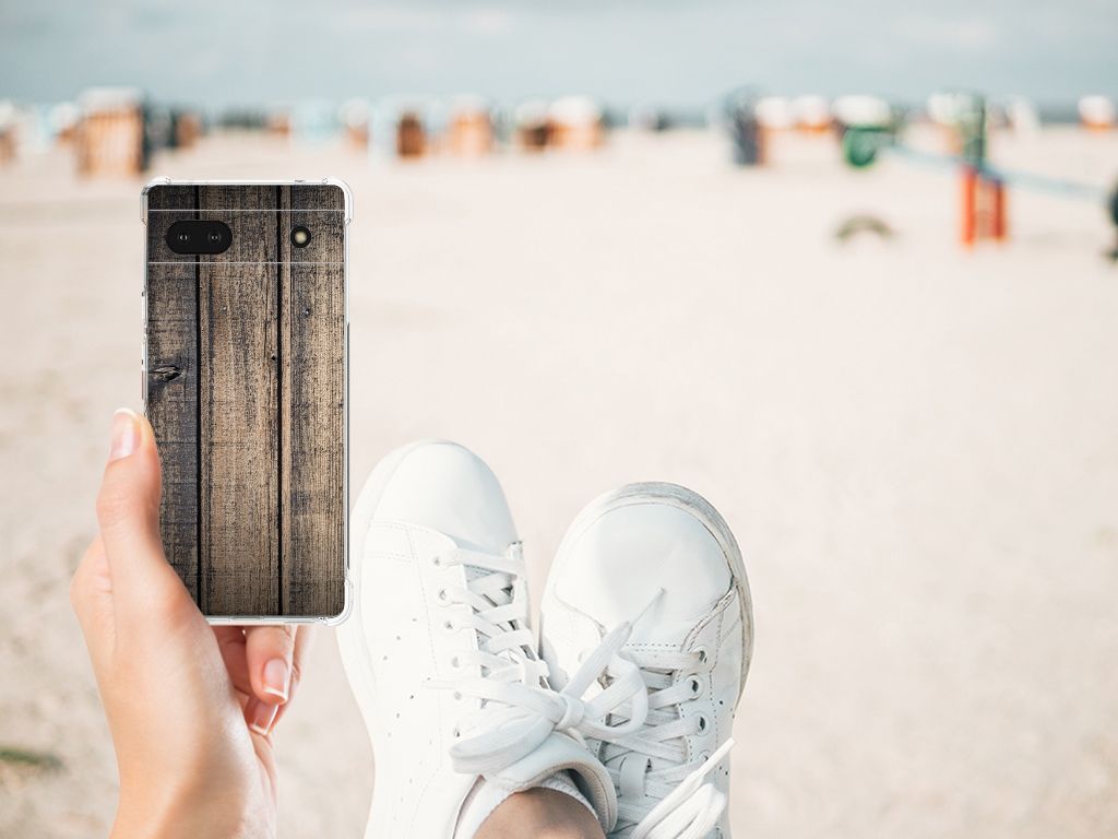 Google Pixel 6A Stevig Telefoonhoesje Steigerhout B2C Telecom