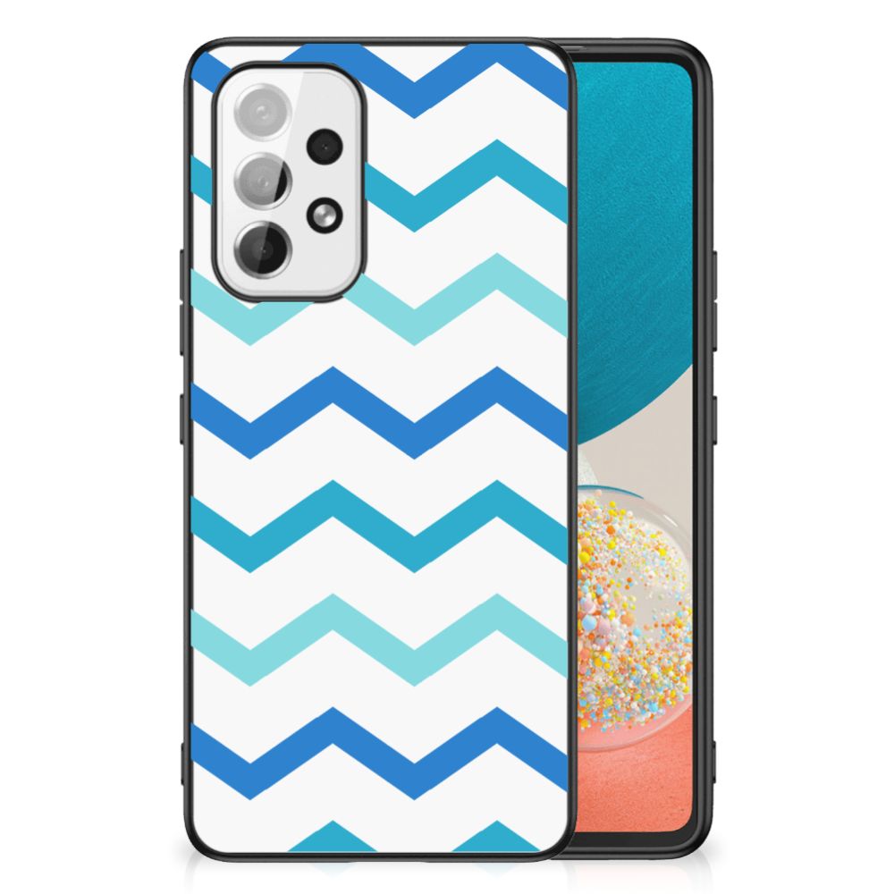 Samsung Galaxy A53 Back Case Zigzag Blauw