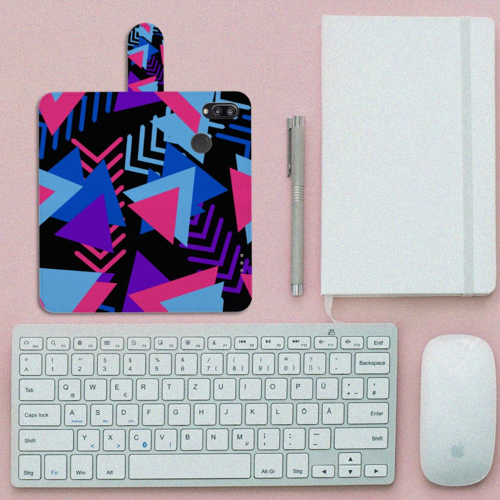 Huawei P20 Lite Book Case Funky Triangle