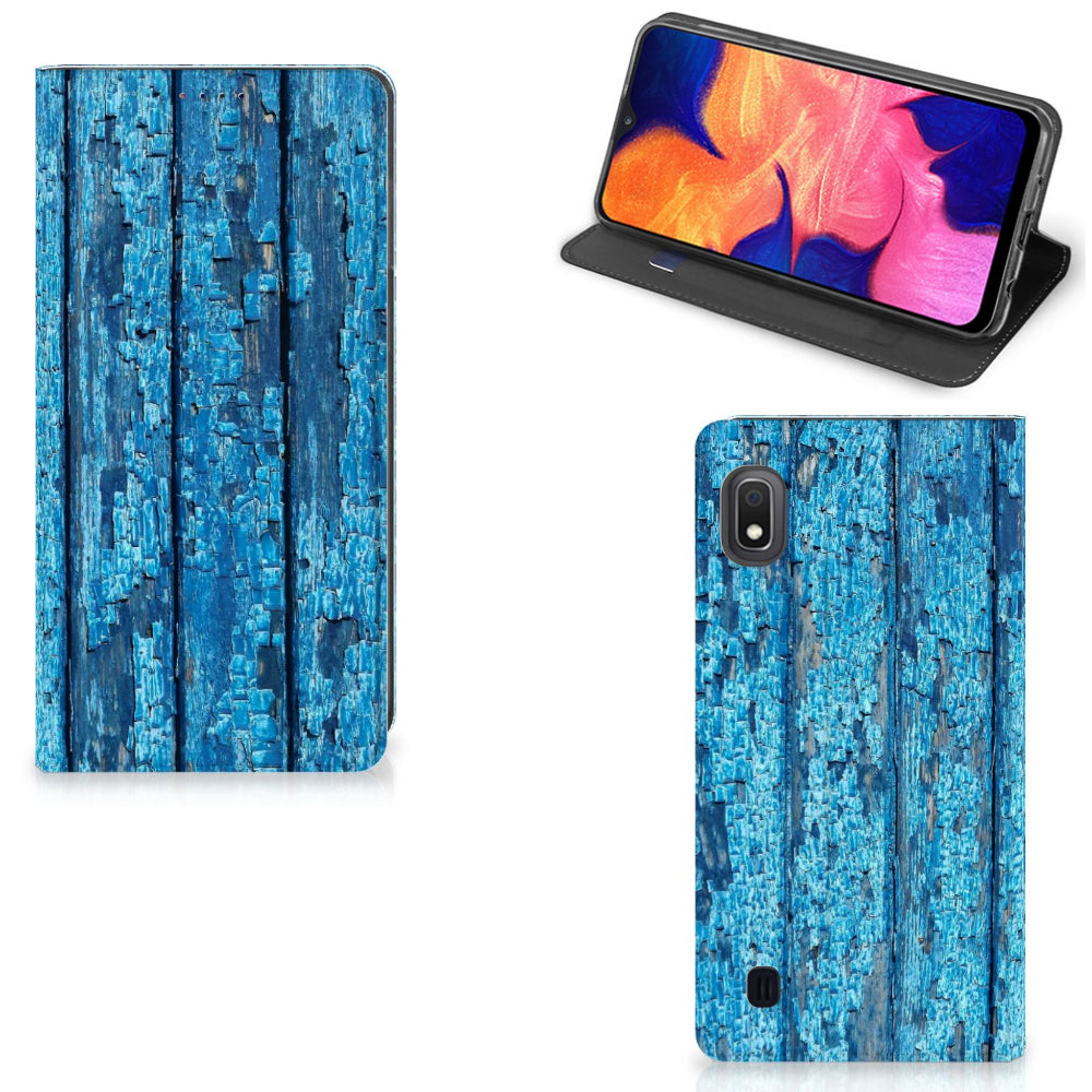 Samsung Galaxy A10 Book Wallet Case Wood Blue