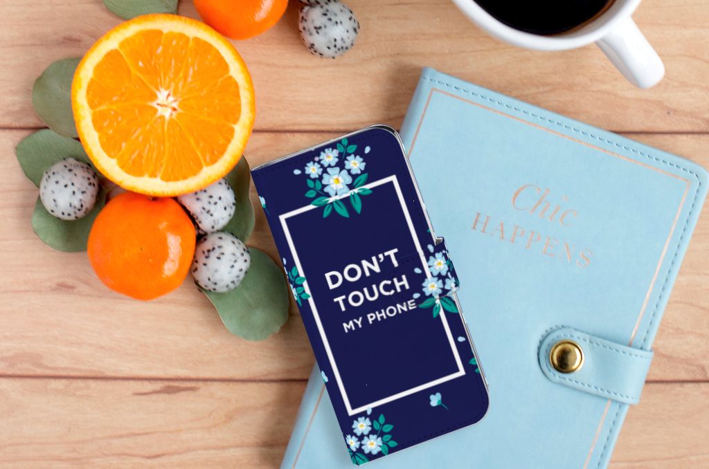 Samsung Galaxy A51 Portemonnee Hoesje Flowers Blue DTMP