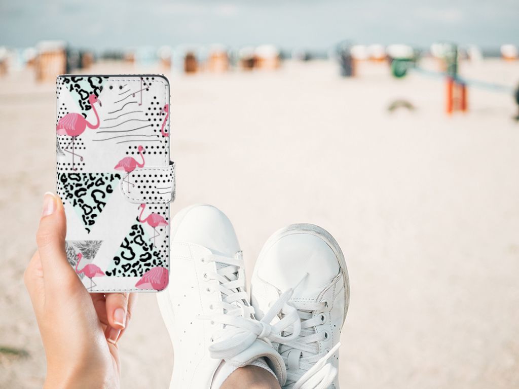 Sony Xperia Z3 Telefoonhoesje met Pasjes Flamingo Triangle