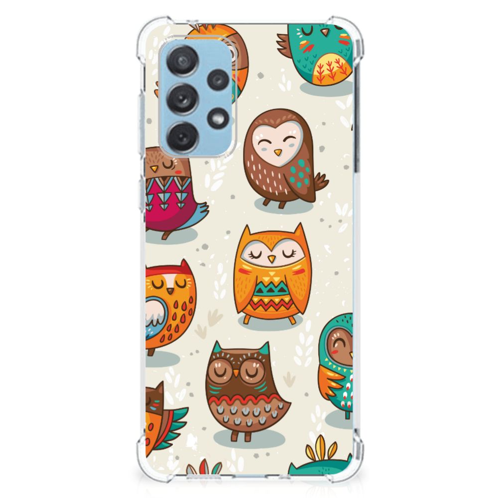 Samsung Galaxy A73 Case Anti-shock Vrolijke Uilen B2C Telecom