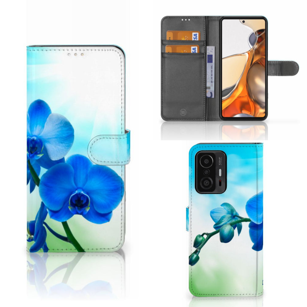 Xiaomi 11T | 11T Pro Hoesje Orchidee Blauw - Cadeau voor je Moeder