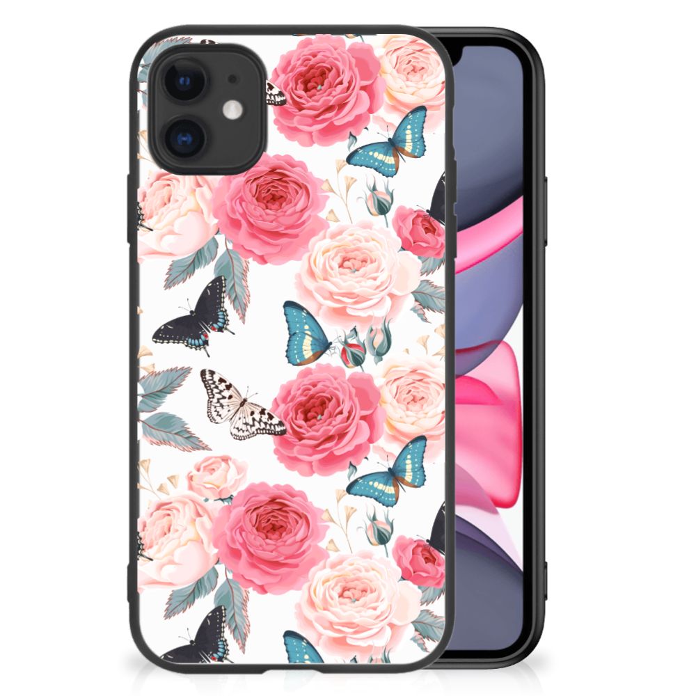 iPhone 11 Bloemen Hoesje Butterfly Roses