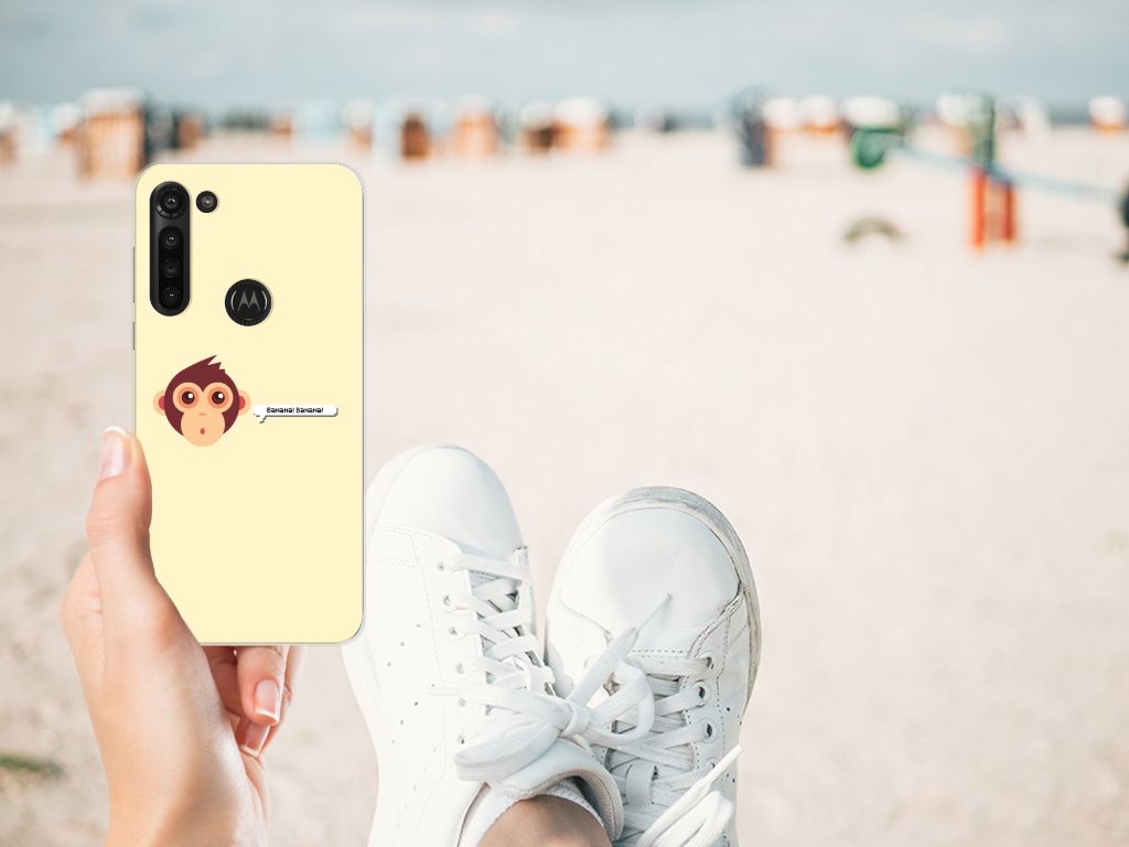 Motorola Moto G8 Power Telefoonhoesje met Naam Monkey B2C Telecom