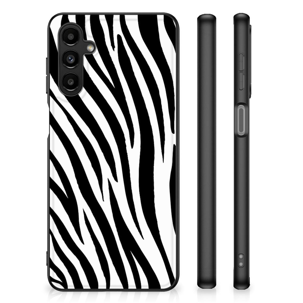 Samsung Galaxy A14 5G Dierenprint Telefoonhoesje Zebra met een zwart-wit dierenprint ontwerp.