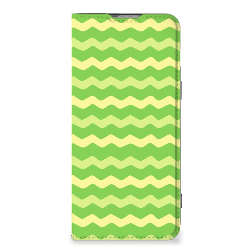 OnePlus Nord 2T Hoesje met Magneet Waves Green - B2C Telecom