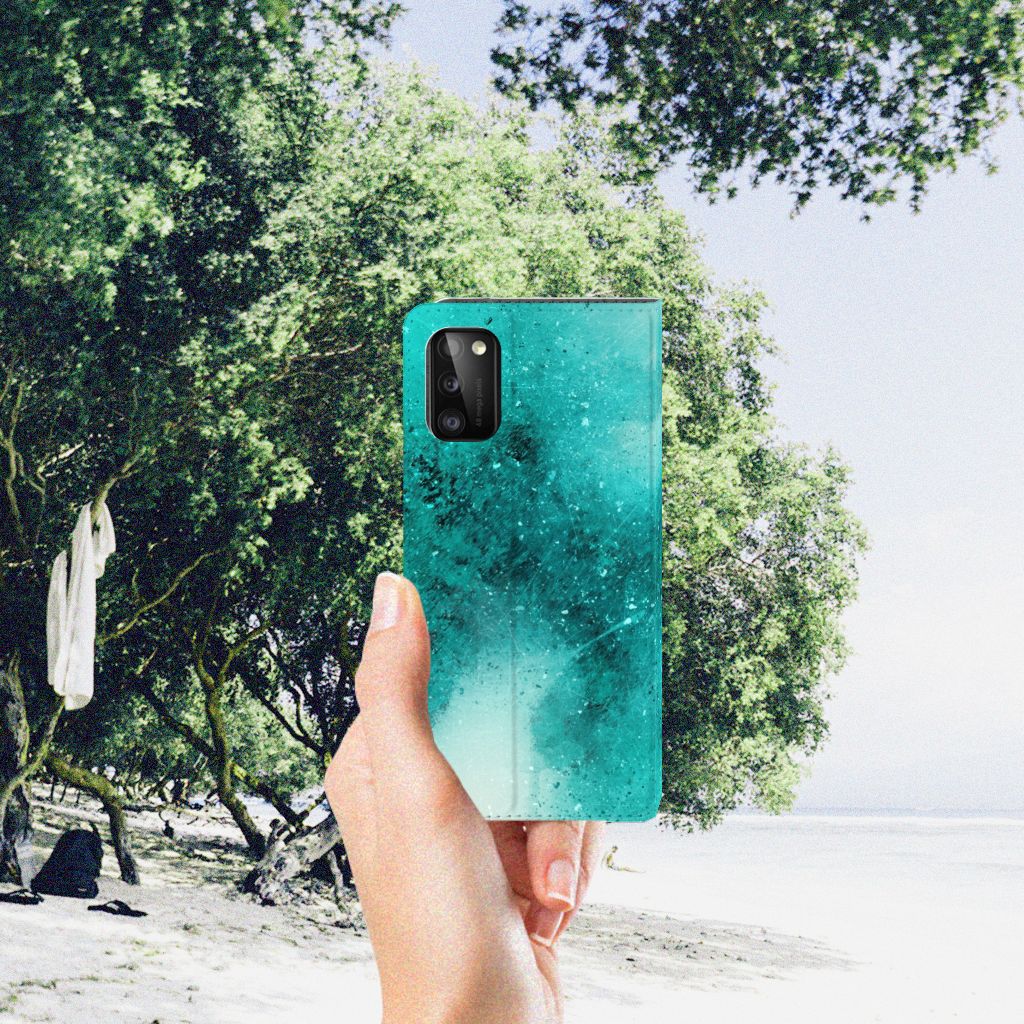 Bookcase Samsung Galaxy A41 Painting Blue - B2C Telecom