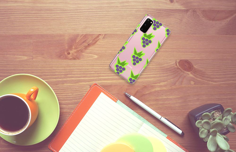 Samsung Galaxy S20 Siliconen Case Druiven B2C Telecom