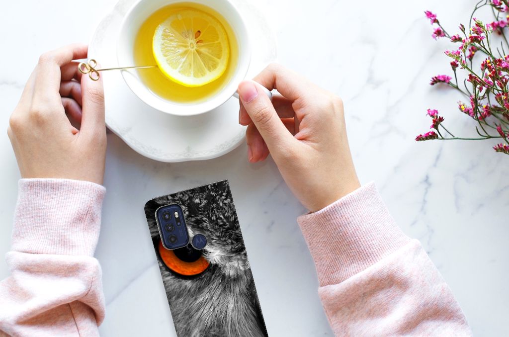 Motorola Moto G60s Hoesje maken Uil - B2C Telecom