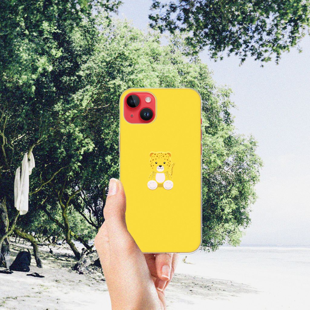 iPhone 14 Plus Telefoonhoesje met Naam Baby Leopard B2C Telecom