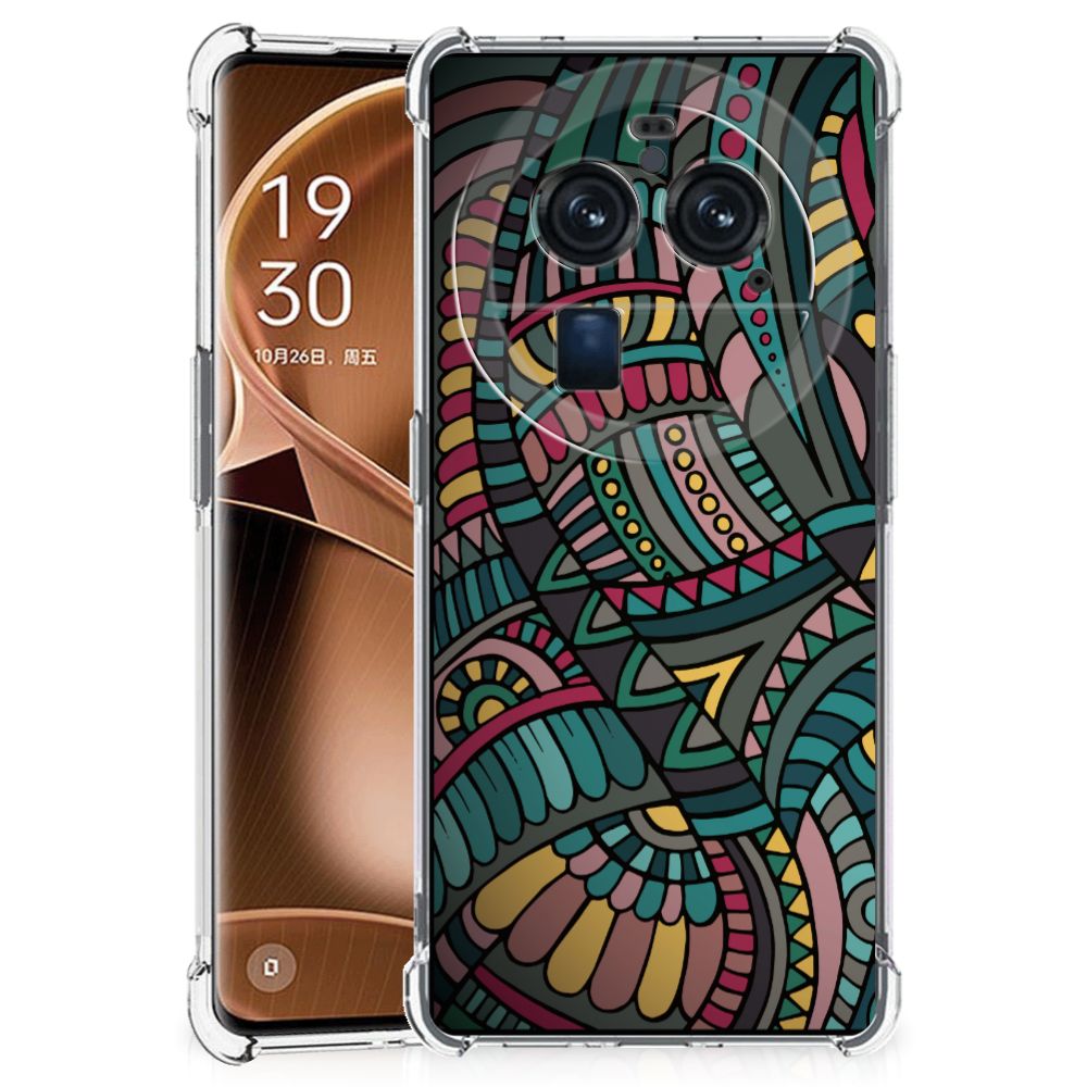 OPPO Find X6 Pro Doorzichtige Silicone Hoesje Aztec B2C Telecom