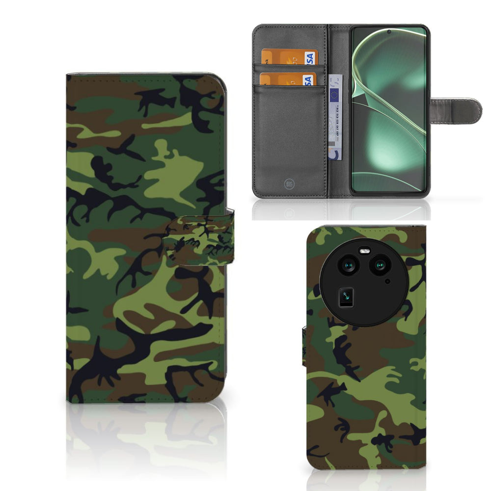 OPPO Find X6 Telefoon Hoesje Army Dark