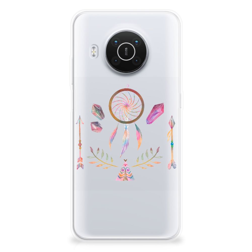 Nokia X10 | X20 Telefoonhoesje met Naam Boho Dreamcatcher