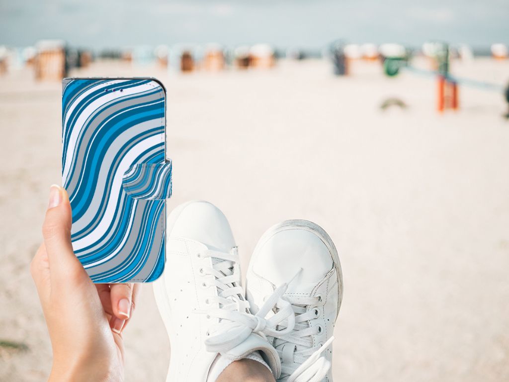 Samsung Galaxy S10e Telefoon Hoesje Waves Blue