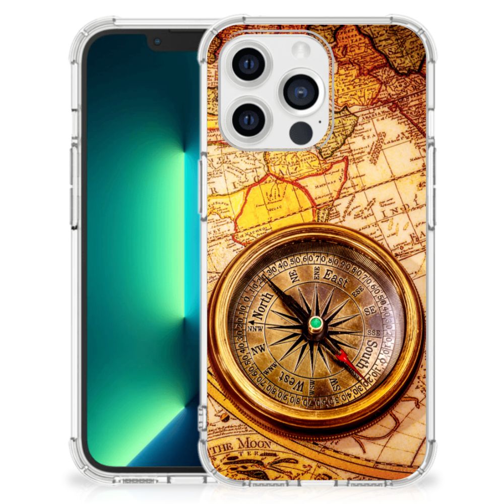 iPhone 13 Pro Max Telefoonhoesje met valbescherming Kompas - B2C Telecom