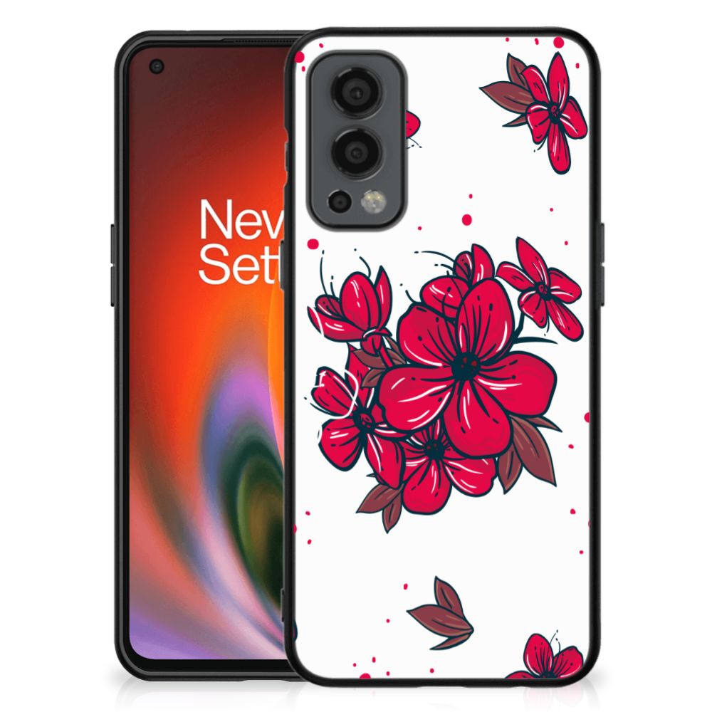 OnePlus Nord 2 Bloemen Hoesje Blossom Red