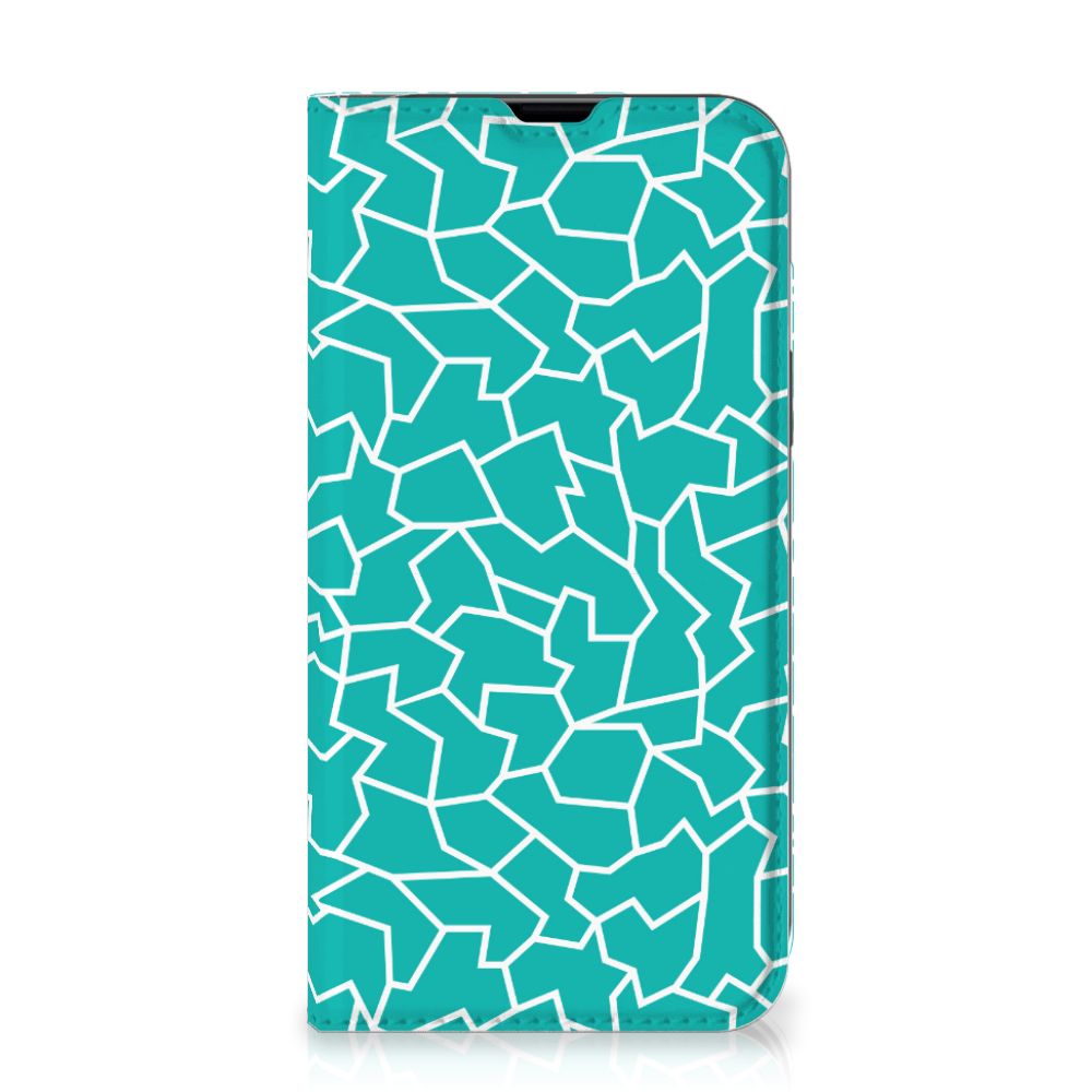 iPhone 13 Bookcase Cracks Blue