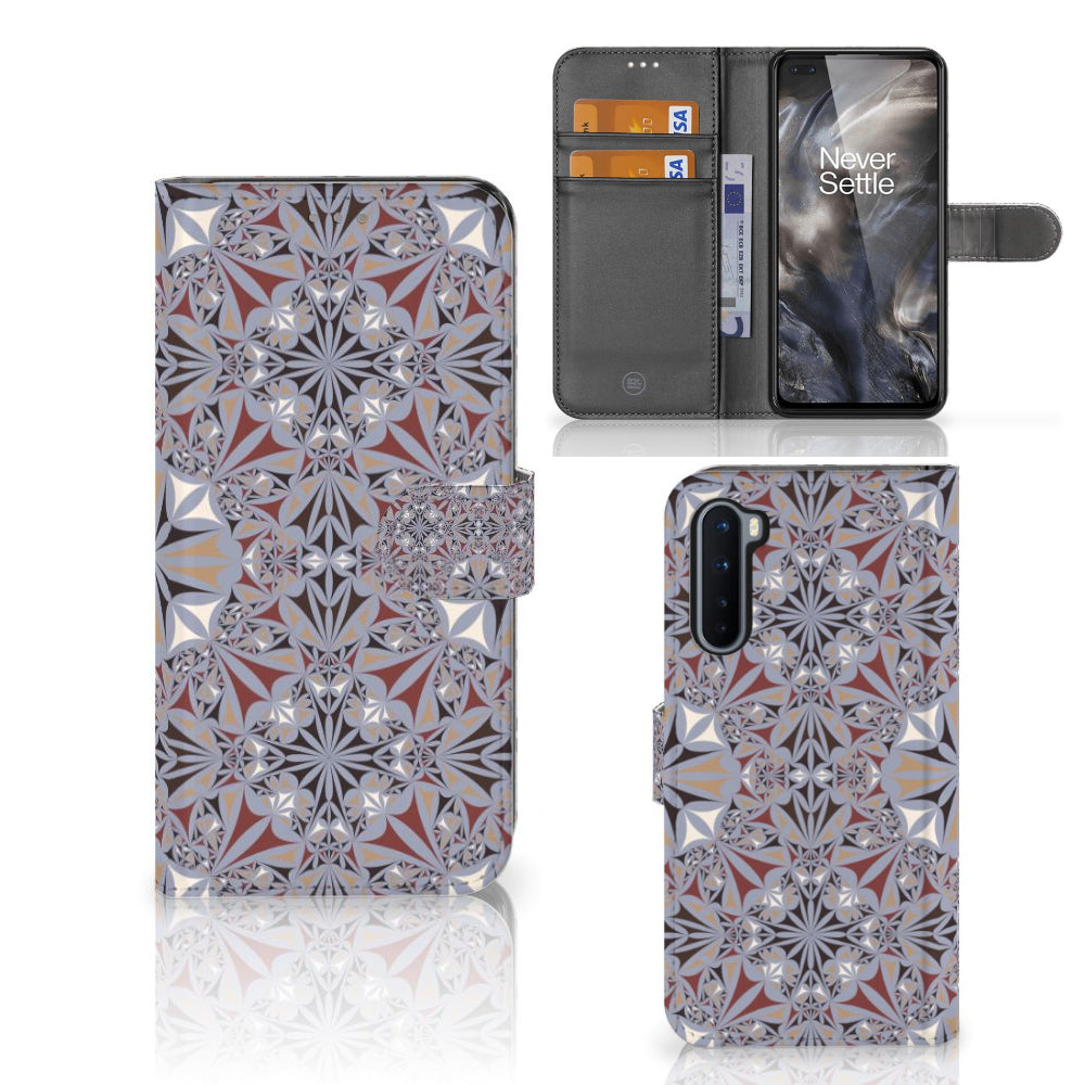 OnePlus Nord Bookcase Flower Tiles