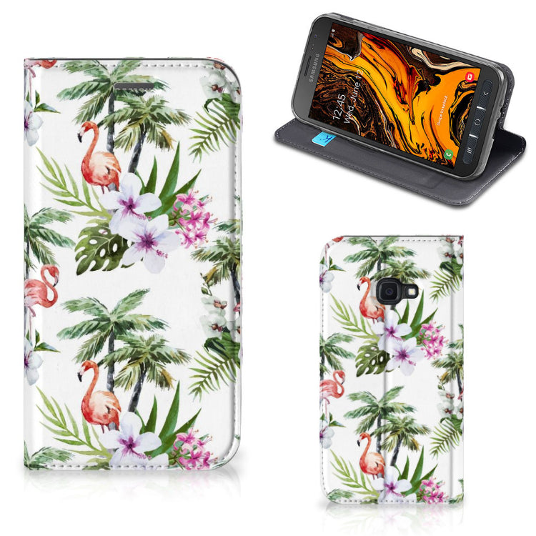 Samsung Galaxy Xcover 4s Hoesje maken Flamingo Palms