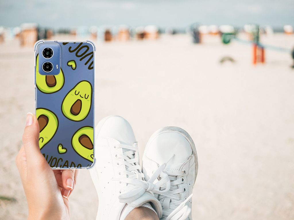 Motorola Moto G34 Stevig Bumper Hoesje Avocado Singing B2C Telecom