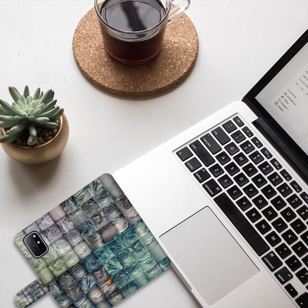 Wallet Case met Pasjes OnePlus 8T Spijkerbroeken