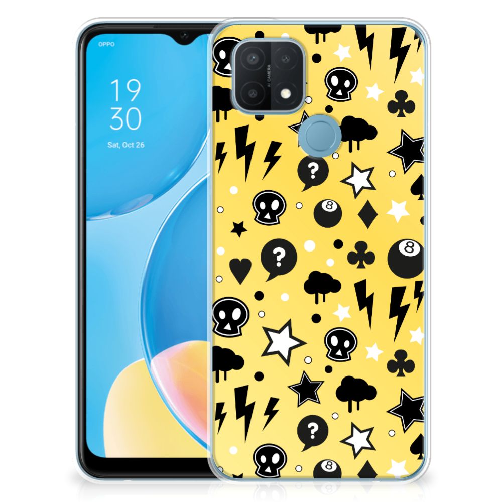 Silicone Back Case OPPO A15 Punk Geel B2C Telecom
