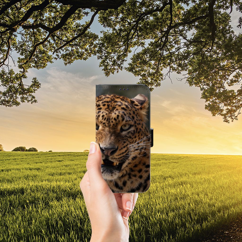 OnePlus Nord CE 2 Telefoonhoesje met Pasjes Luipaard