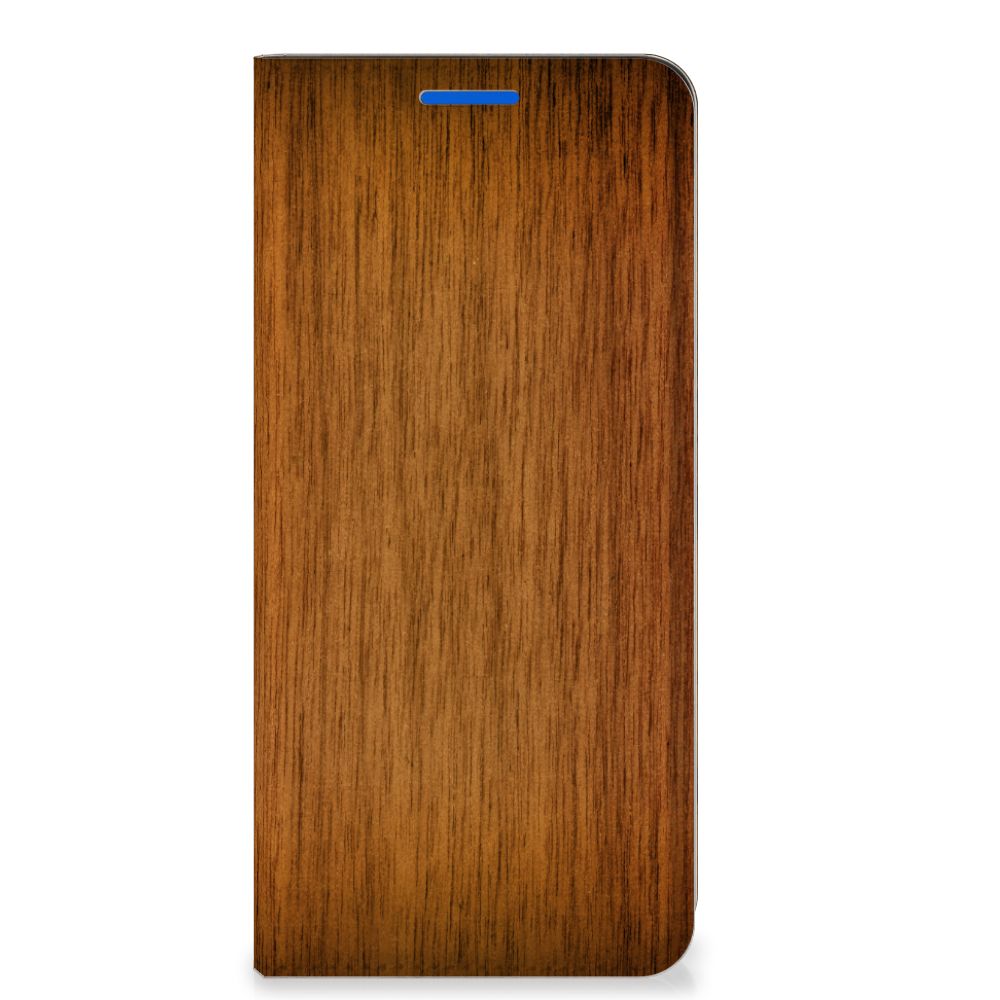 OPPO Reno6 5G Book Wallet Case Donker Hout - B2C Telecom
