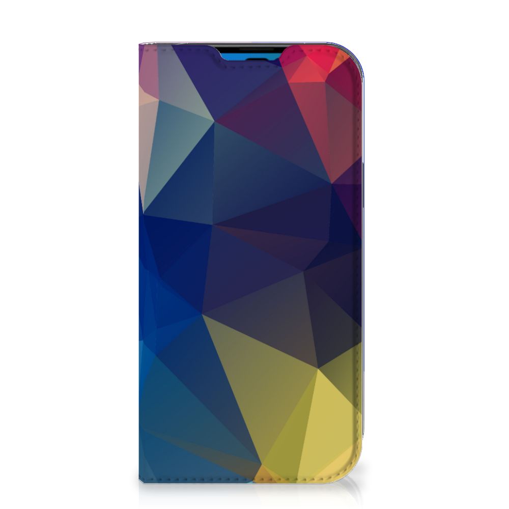 iPhone 14 Pro Stand Case Polygon Dark