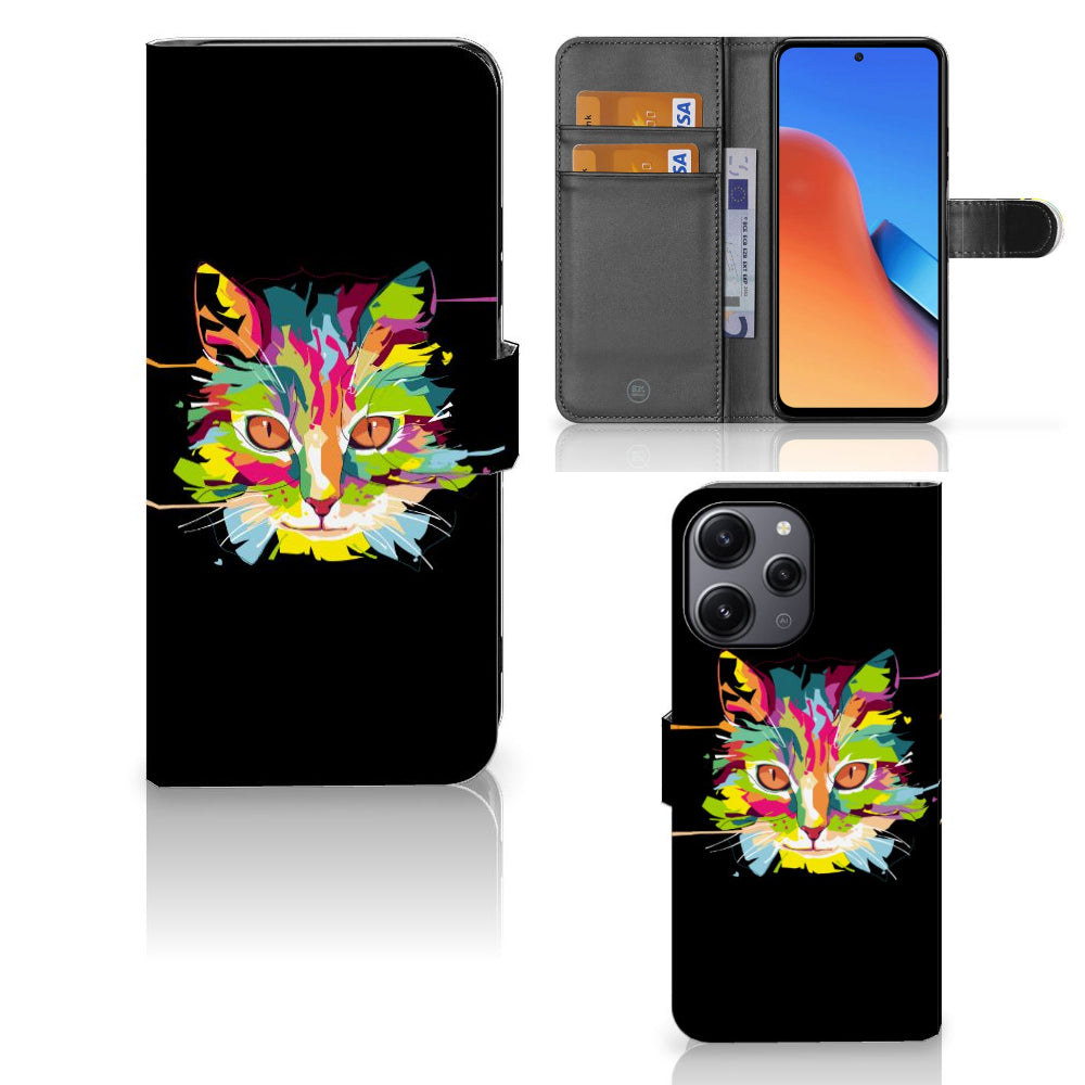 Xiaomi Redmi 12 Leuk Hoesje Cat Color