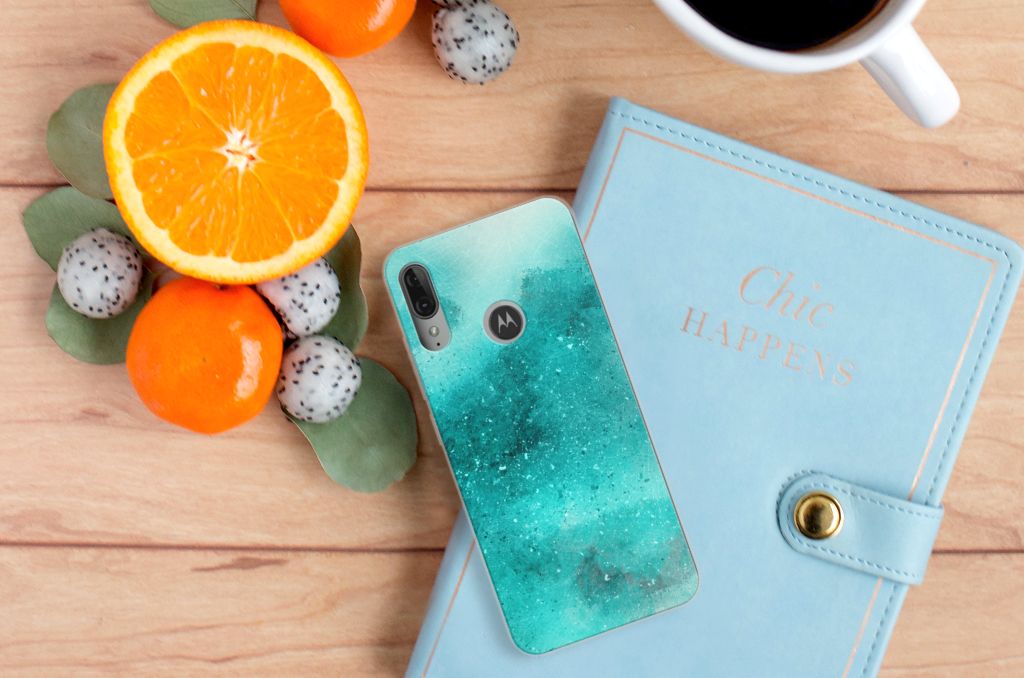 Hoesje maken Motorola Moto E6 Plus Painting Blue