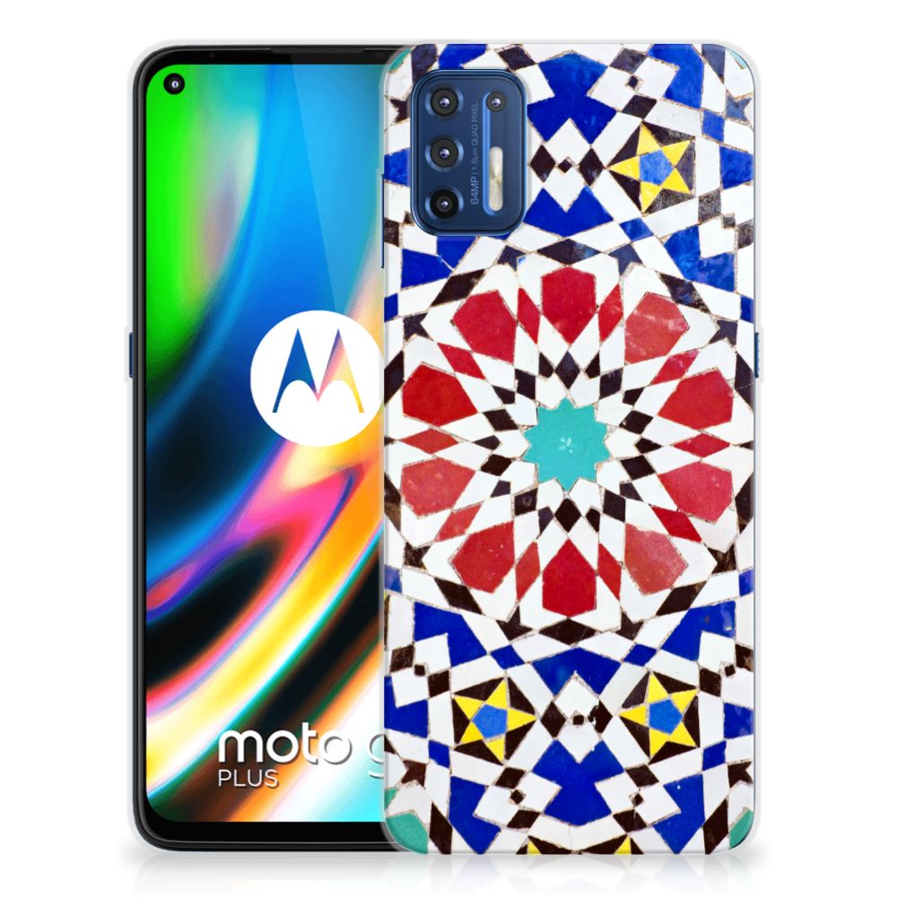 Motorola Moto G9 Plus TPU Siliconen Hoesje Mozaïek