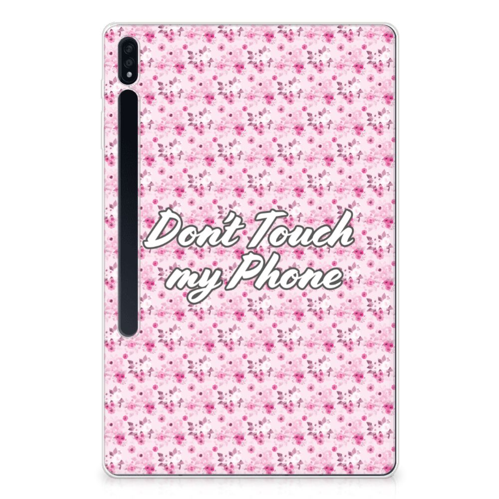 Samsung Galaxy Tab S7 Plus | S8 Plus Print Case Flowers Pink DTMP