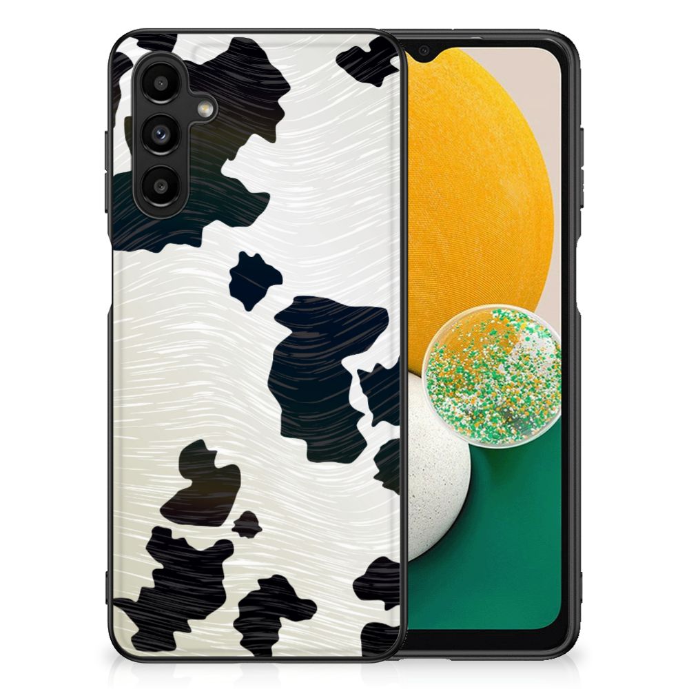 Samsung Galaxy A14 5G Dierenprint Telefoonhoesje Koeienvlekken met zwart-witte koeienprint ontwerp