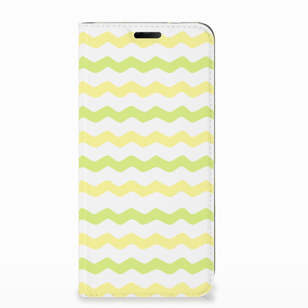 Nokia 7.1 (2018) Hoesje met Magneet Waves Yellow
