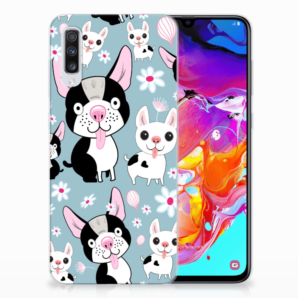 Samsung Galaxy A70 TPU Hoesje Hondjes