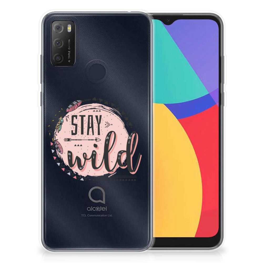 Alcatel 1S (2021) Telefoonhoesje met Naam Boho Stay Wild B2C Telecom