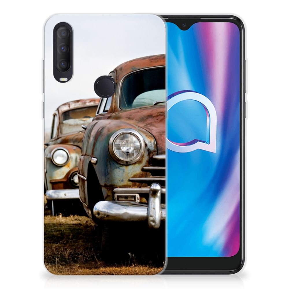 Alcatel 1S (2020) Siliconen Hoesje met foto Vintage Auto B2C Telecom