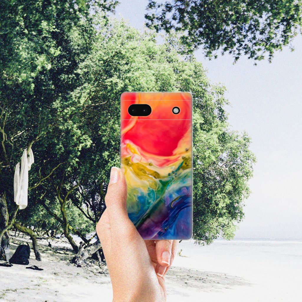 Hoesje maken Google Pixel 6A Watercolor Dark B2C Telecom